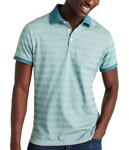 Nuovo arrivo <span class=keywords><strong>Polo</strong></span> da uomo in Pique a righe elasticizzate in maglia con polsini a costine - Product Image 1
