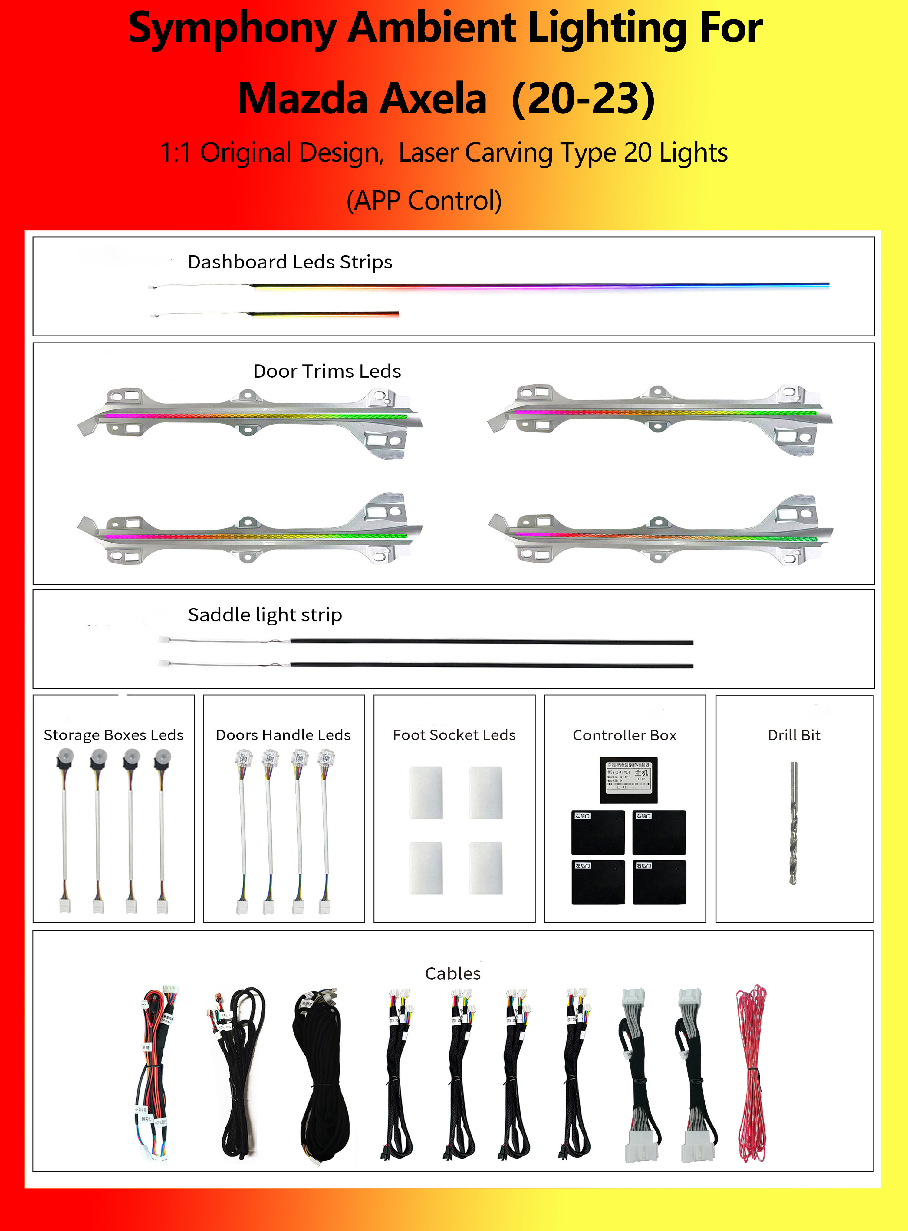 Mazda Axela Laser Carving Type Symphony 20 Lights
