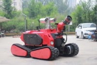 Robot à châssis chenillé robot d'extinction sur chenilles avec système d'alimentation parfait