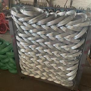 سلك فولاذية Q195 سلك حديد مطلي بالزنك مقوى بالغمس الساخن نوع مسطح لتجليد PVC للحام والقطع - Product Image 3