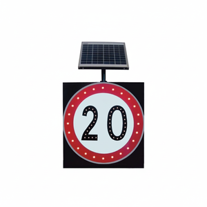 Señal de Tráfico LED con Energía Solar, Señal de Límite de Velocidad Máxima (600 x 600 x 80 mm), Señal de Advertencia de Seguridad - Product Image 4