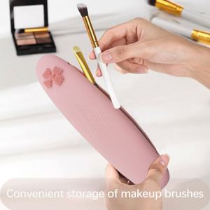 Portable Hot Silicone Brush Holder Waterproof Travel <b>Makeup</b> Bag Storage Pouch <b>Case</b> - Product Image 6
