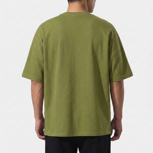 Camiseta Oversize para Hombre, Algodón Grueso, Corte Holgado, Cuello Redondo, Manga Corta, Estilo Urbano Informal, Tejido Suave de Primera Calidad - Product Image 6