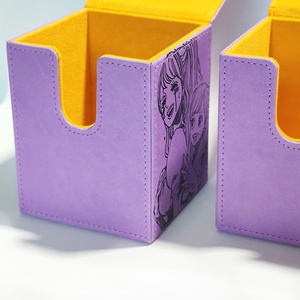 Scatole in Pelle per Mazzi di Carte, Contenitori per Carte da Gioco Collezionabili Compatibili con <span class=keywords><strong>Commander</strong></span> - Product Image 3