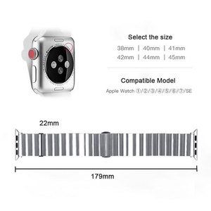 Correa de Metal de acero inoxidable para <span class=keywords><strong>Apple</strong></span> <span class=keywords><strong>Watch</strong></span>, 45mm, 44mm, 42mm, 41mm, 40mm y 38mm, Series 7, 6, 5, <span class=keywords><strong>SE</strong></span>, IWatch - Product Image 4