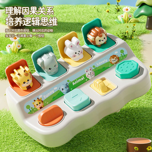 Hide And Seek <b>Puzzle</b> <b>Box</b> Cute Pet Pop Up Switch Toy For Kids Brain Training Animal Theme Educational Toy - Product Image 4