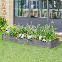Jardinière en bois, bac à jardin surélevé, extérieur, maison, bois, légumes, pots de fleurs