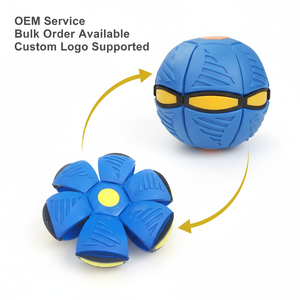 प्रेस बाउंस फ्लाइंग डॉग बॉल इंटरैक्टिव आउटडोर कैच खिलौना पैर लॉन्च हाथ प्रेस पालतू कुत्ते खिलौना - Product Image 1