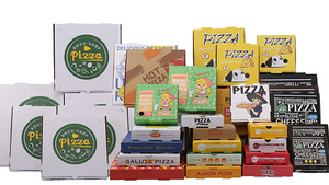 High Quality Custom 9-10 Inch Kraft Paper Pizza <strong>Boxes</strong> Corrugated Board Italian Pizza Carton - Product Image 6