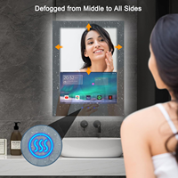 Miroir intelligent AI 2026 avec écran Android, connectivité Wi-Fi et haut-parleurs Hi-Fi pour salle de bain