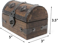 Coffre au trésor multifonctionnel moderne pour enfants en bois, boîte à bijoux rectangulaire-carrée en aluminium, métal, plastique PET, matériau en pin