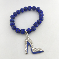 Bracelet classique ZETA PHI BETA ZOB pendentif à talons hauts cadeau de sororité pour filles lettre grecque société ensemble de Bracelets perlés
