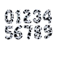 Ballon en feuille d'aluminium numérique imprimé vache de 40 pouces, décorations de fête d'anniversaire, ballon numérique à motif vache pour fournitures d'anniversaire pour enfants