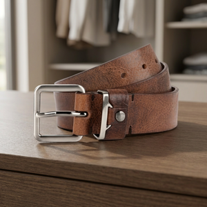 B.S INTERNATIONAL Eco Friendly Cowhide Steel Handcrafts <b>Men's</b> Wear Finest Quality Pin Buckle <b>Belt</b> Vintage Waterproof Heavy Duty - Product Image 1