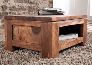 Mesita de noche de madera moderna con 2 cajones, mesita de noche duradera hecha a mano para dormitorio - Product Image 4