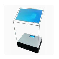 Écran de projection holographique interactif SFmin de 30 pouces, interface USB, podium transparent, film tactile, pavillon de projection, verre