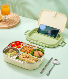 Fiambrera Bento de acero inoxidable con aislamiento caliente, contenedor de alimentos portátil con función calentable y tapa de plástico para recién nacidos - Product Image 3