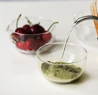 Bol à matcha en verre transparent avec bec verseur, tasse de mélange pour matcha, chawan cérémoniel transparent, mélangeur à thé matcha avec bec verseur