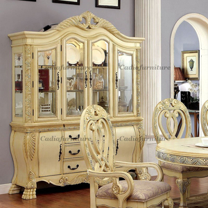 Tavolo <span class=keywords><strong>da</strong></span> Pranzo Ovale Lungo in Legno Massello Intagliato Stile Francese di Lusso con 8 Sedie, Mobili <span class=keywords><strong>da</strong></span> Pranzo Intagliati a Mano - Product Image 5