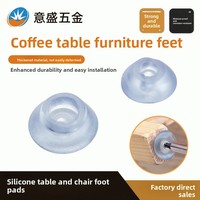 Patins de pieds transparents en silicone Yisheng pour meubles, réglables en hauteur, antidérapants, résistants à l'usure, pour tables et chaises