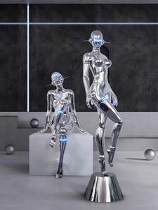 หุ่นยนต์รูปปั้นเหล็กรูปสูงสุดเซ็กซี่สำหรับตกแต่งบาร์หุ่นยนต์โซยามะสุดเซ็กซี่สำหรับผู้หญิง - Product Image 5