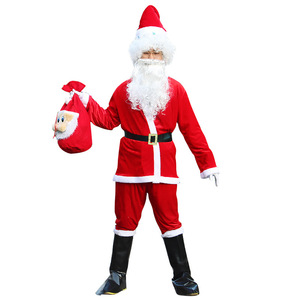 Ensemble barbe et perruque blanche de Père Noël Qiluguai, accessoires de cosplay à cheveux bouclés pour costume de fête de Noël - Product Image 5