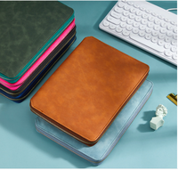 Fermeture éclair Padfolio A5 classeur affaires Faux cuir violet portefeuille logo personnalisé en relief PU porte-documents sac avec cahier