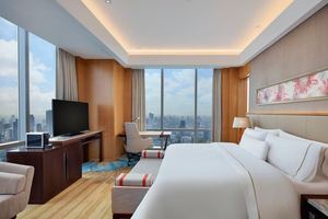 The Westin <span class=keywords><strong>Jakarta</strong></span> Hotel Boutique Muebles de hotel Juegos de dormitorio estándar Cama de matrimonio Muebles de dormitorio de hotel modernos de madera maciza - Product Image 4