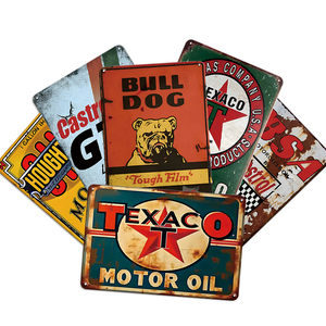 Targa in Metallo Decorativa Vintage, Insegna in Metallo Smaltato Goffrato, Poster Retrò <span class=keywords><strong>per</strong></span> Garage, Moto e <span class=keywords><strong>Auto</strong></span> - Product Image 1