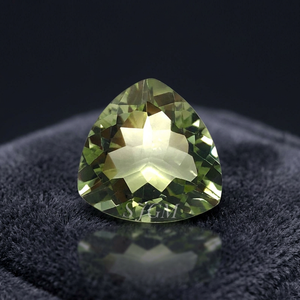 10mm Trillion Cut Natural PRASIOLITA/AMATISTA VERDE Precio de fábrica al por mayor Piedra preciosa suelta facetada de alta calidad por quilate - Product Image 4