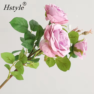 Hstyle Dernière Usine Directe Plutus <span class=keywords><strong>Chat</strong></span> <span class=keywords><strong>Fleur</strong></span> Distributeur Artificiel <span class=keywords><strong>Fleur</strong></span> Pivoines Western <span class=keywords><strong>Blanc</strong></span> Rose Rose Fleurs Artificielles - Product Image 4