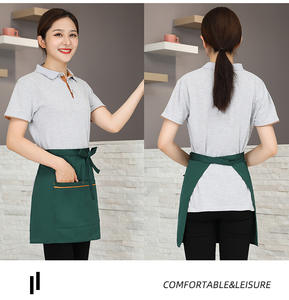 Grembiule multiuso a vita media realizzato in tessuto resistente e traspirante, perfetto per camerieri, fornai e personale del supermercato. - Product Image 2