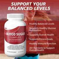 Capsules de soutien glycémique à 20 ingrédients actifs de qualité supérieure, directement de l'usine, pour adultes, pour des niveaux de glycémie sains