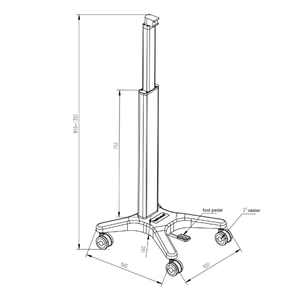 Chariot d'équipement de meubles d'hôpital de chariot d'instrument médical de WEIYE pour des dispositifs médicaux de thermographie - Product Image 6