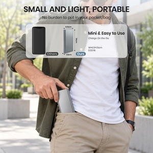 Batería <span class=keywords><strong>Externa</strong></span> Portátil <span class=keywords><strong>de</strong></span> 10000 mAh con Logotipo OEM, Regalo Promocional al por Mayor, Entrada y Salida Tipo C, <span class=keywords><strong>Carga</strong></span> Rápida con Múltiples Interfaces - Product Image 2