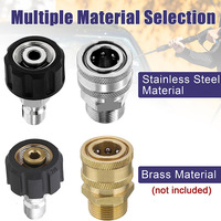 8 pièces en acier inoxydable connexion rapide M22 raccords de 3/8 pouces 3/4 pouces 1/2 pouces adaptateur à dégagement rapide pour rondelles lave-auto