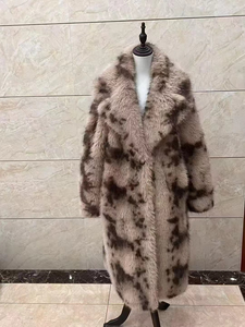 Nuova <span class=keywords><strong>pelliccia</strong></span> artificiale irregolare da donna con colletto medio e <span class=keywords><strong>lungo</strong></span> - Product Image 3