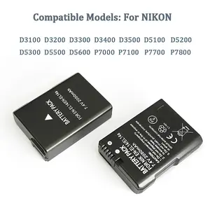 EN-EL14 ENEL14 EN-EL14A EL14A <span class=keywords><strong>Batterie</strong></span> pour <span class=keywords><strong>Nikon</strong></span> P7200 P7700 P7100 D3100 D3200 D3300 D5100 D5200 <span class=keywords><strong>D5500</strong></span> D5600 D5300 Caméra - Product Image 3