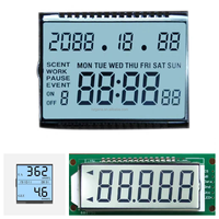 TN6-digit personnalisé écran LCD à 7 segments fond noir texte blanc affichage industriel Instrument Segment Code personnalisable