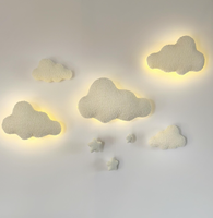 Décoration murale douce, lumière murale en forme de nuage bouclé, lampe de nuit pour chambre d'enfant, décoration de chambre d'enfant