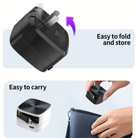 Câble USB-C rétractable portable, charge rapide PD 35W, chargeur mural multifonction avec matériau ignifuge pour PC