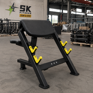 Panca Commerciale Preacher Curl Professionale <span class=keywords><strong>per</strong></span> Isolamento Bicipiti <span class=keywords><strong>da</strong></span> Seduti, Stazione di Allenamento della Forza <span class=keywords><strong>per</strong></span> lo Sviluppo Muscolare delle Braccia ad Alta Resistenza - Product Image 2