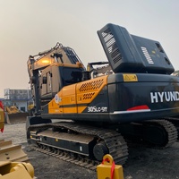Excavadora de cadenas Hyundai 305LC-9T usada de 30.5 toneladas con motor Cummins en excelentes condiciones, caja de cambios y bomba certificadas por EPA/CE, origen Corea.