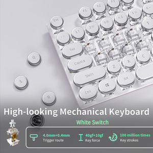 EWEADN V20 alta calidad 104 teclas con cable RGB retroiluminado tri-modo Teclado mecánico interfaz USB Kailh Axis cuerpo máquina de escribir nuevo - Product Image 4