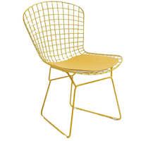Chaise en fil métallique inclinable moderne Harry Bertoia en or en gros - Meubles de luxe légers pour la maison, le bureau et le salon