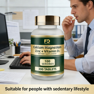 FD Kalsiyum Magnezyum Çinko + Vitamin D3 Kompleks Tabletleri 300 Adet Yetişkinler İçin Kemik Sağlığı İçin Besin Takviyesi - Product Image 3