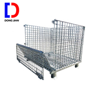 DJ Grand Petit Entrepôt Boîte en Treillis Métallique Pliable Cage en Fil Conteneur de Stockage en Métal pour l'Industrie Automobile