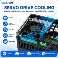Ventilateur de refroidissement pour servomoteur SIGILFAN 60x60x25mm 6025 12V 24V 48V haute vitesse, haute pression statique, double roulement à billes, axial sans balais