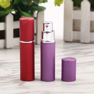 Portable 5ml Aluminium Perfume Glass Atomizer Round Design With Pump Sprayer Refillable Support Print Logo - Product Image 4