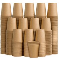 Gobelet en papier kraft jetable à paroi unique pour café, vin, tequila, gaufrage et estampage avec logo personnalisé